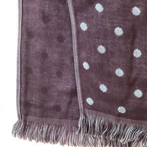 Lightweight Polka Dot Amethyst Fringe Scarf